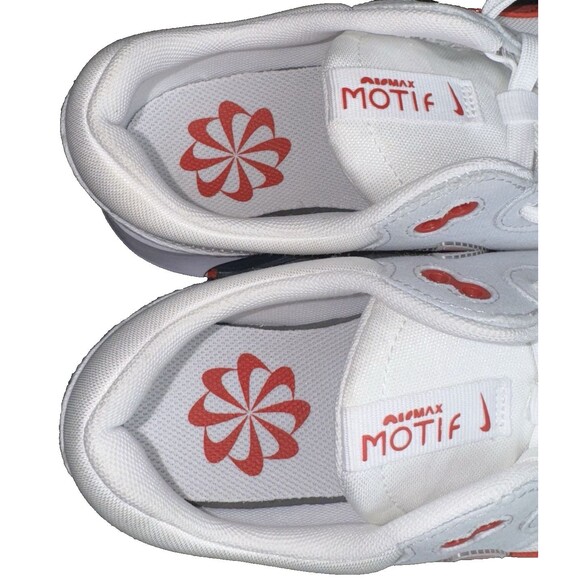 Nike Air Max Motif Next Nature GS Youth Size 6.5Y White Gray Red FJ4671 100 New - Picture 7 of 8